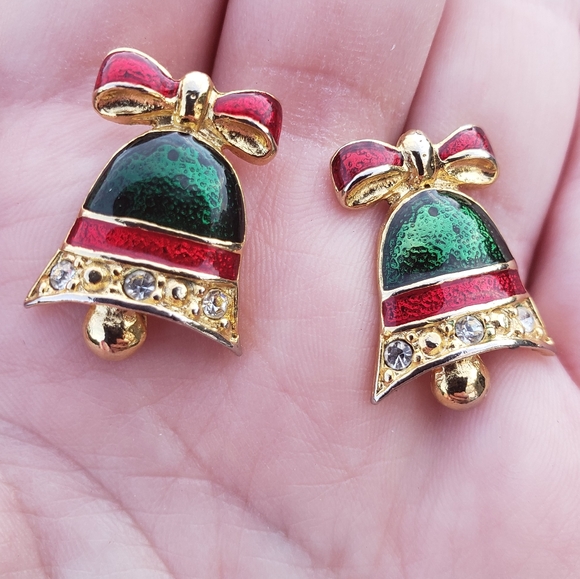 Adorable Christmas Bell Retro Costume Earrings - Picture 3 of 3